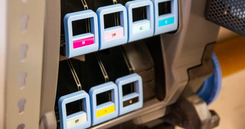 ink cartidges in printer at zippy printz in seymour, tn